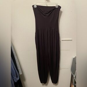 Free People Beach Drop Waist One Piece Small Sleeveless Black Resort Vacation